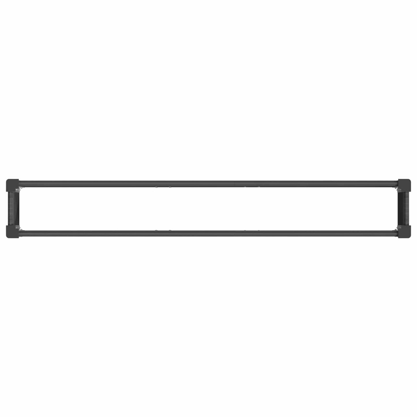 Letto rialzato da giardino Nero 200 x 30 x 72 cm | homemem39