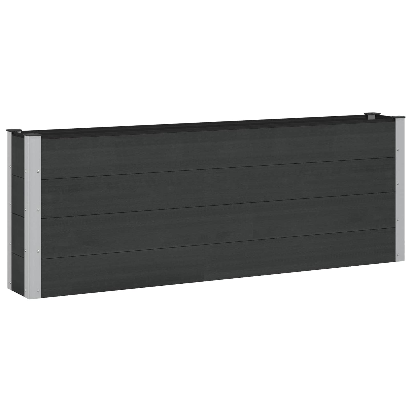 Letto rialzato da giardino Nero 200 x 30 x 72 cm | homemem39