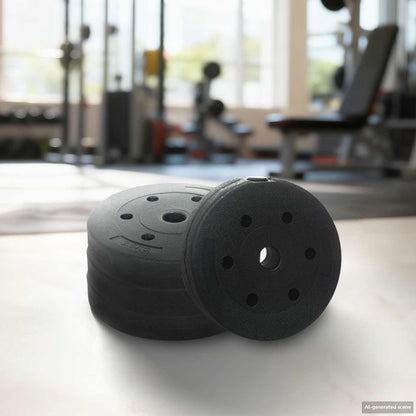 Set di Manubri 4-in-1 40kg Nero e Blu Cemento e sabbia di ferro | homemem39