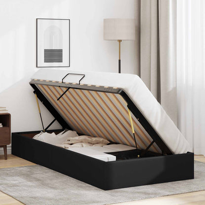 Letto ottomano Nero 90 x 190 cm Pelle Sintetica | homemem39