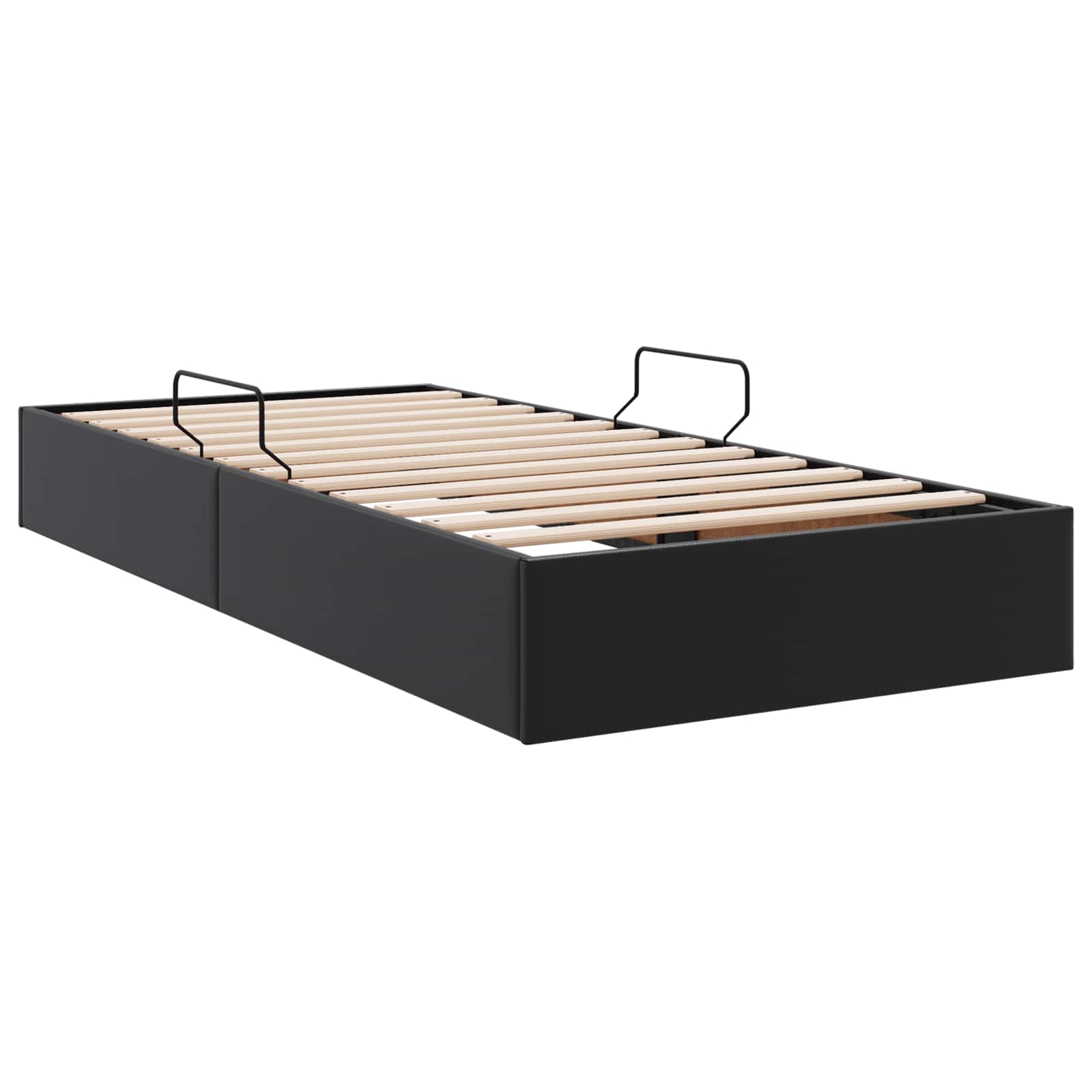 Letto ottomano Nero 90 x 190 cm Pelle Sintetica | homemem39