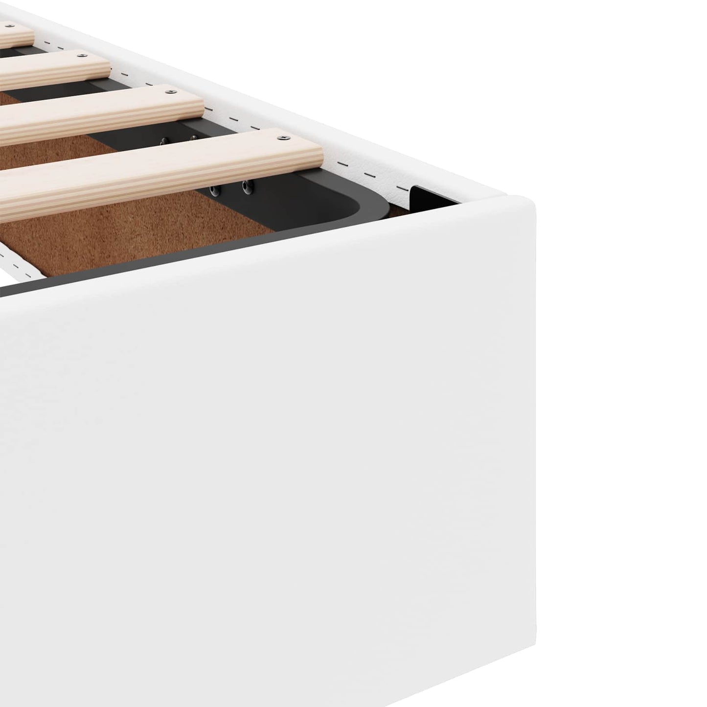 Letto ottomano Bianco Puro 90 x 190 cm Pelle Sintetica | homemem39