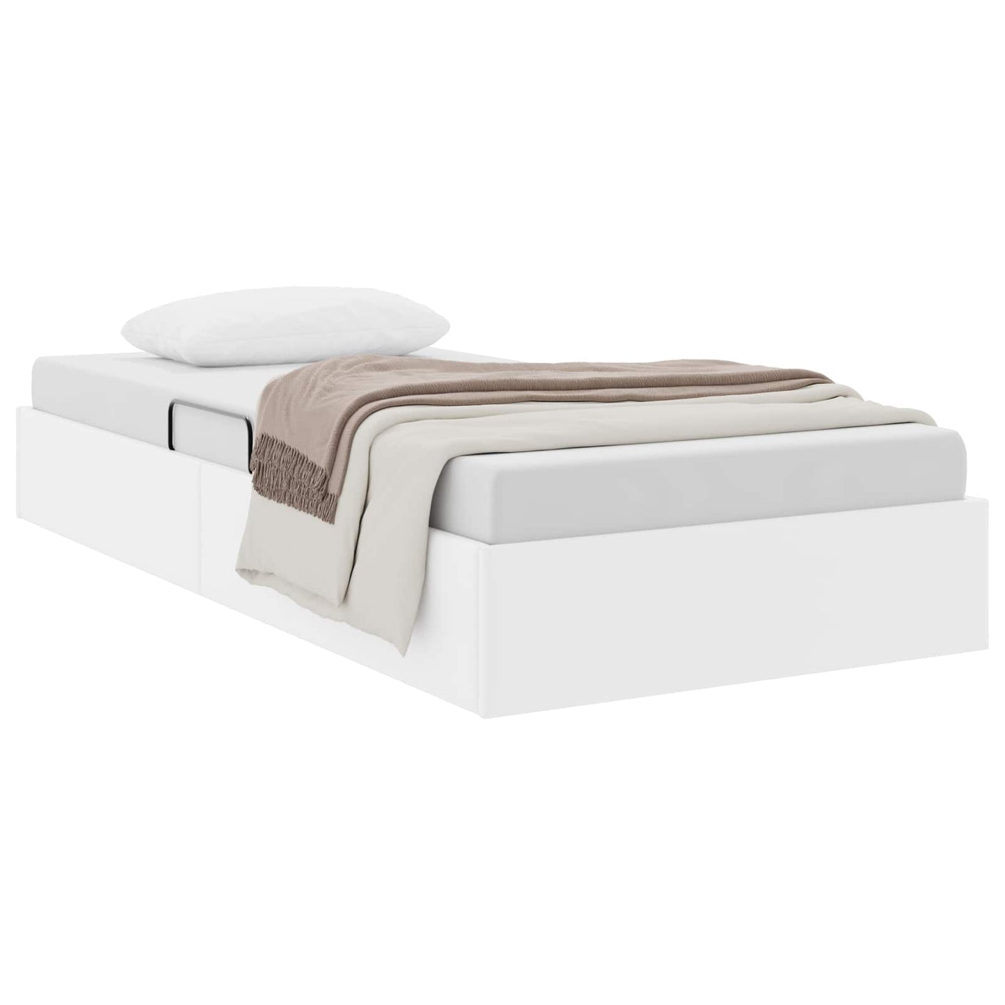 Letto ottomano Bianco Puro 90 x 190 cm Pelle Sintetica | homemem39