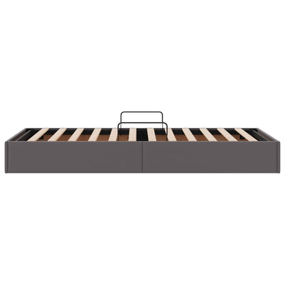 Letto ottomano Grigio 90 x 190 cm Pelle Sintetica | homemem39