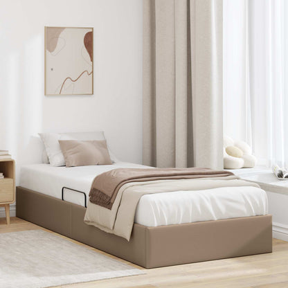 Letto ottomano Cappuccino 90 x 190 cm Pelle Sintetica | homemem39