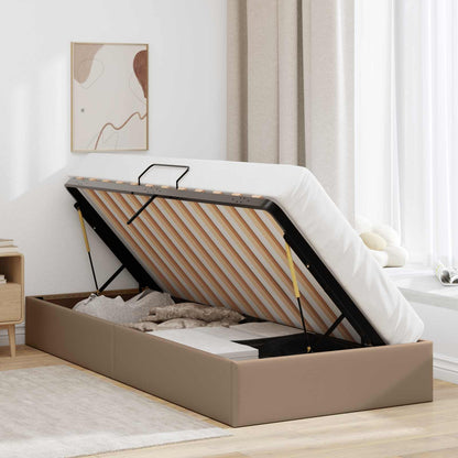 Letto ottomano Cappuccino 90 x 190 cm Pelle Sintetica | homemem39