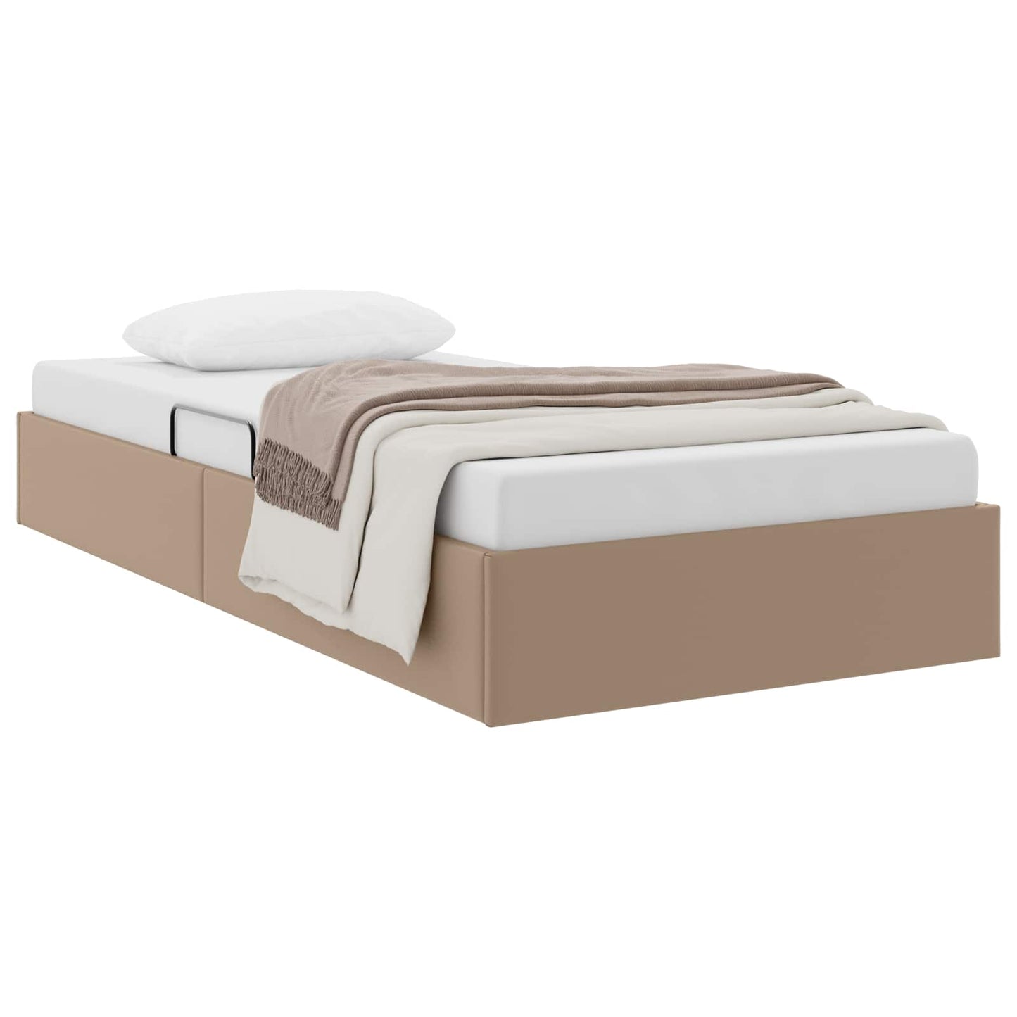 Letto ottomano Cappuccino 90 x 190 cm Pelle Sintetica | homemem39