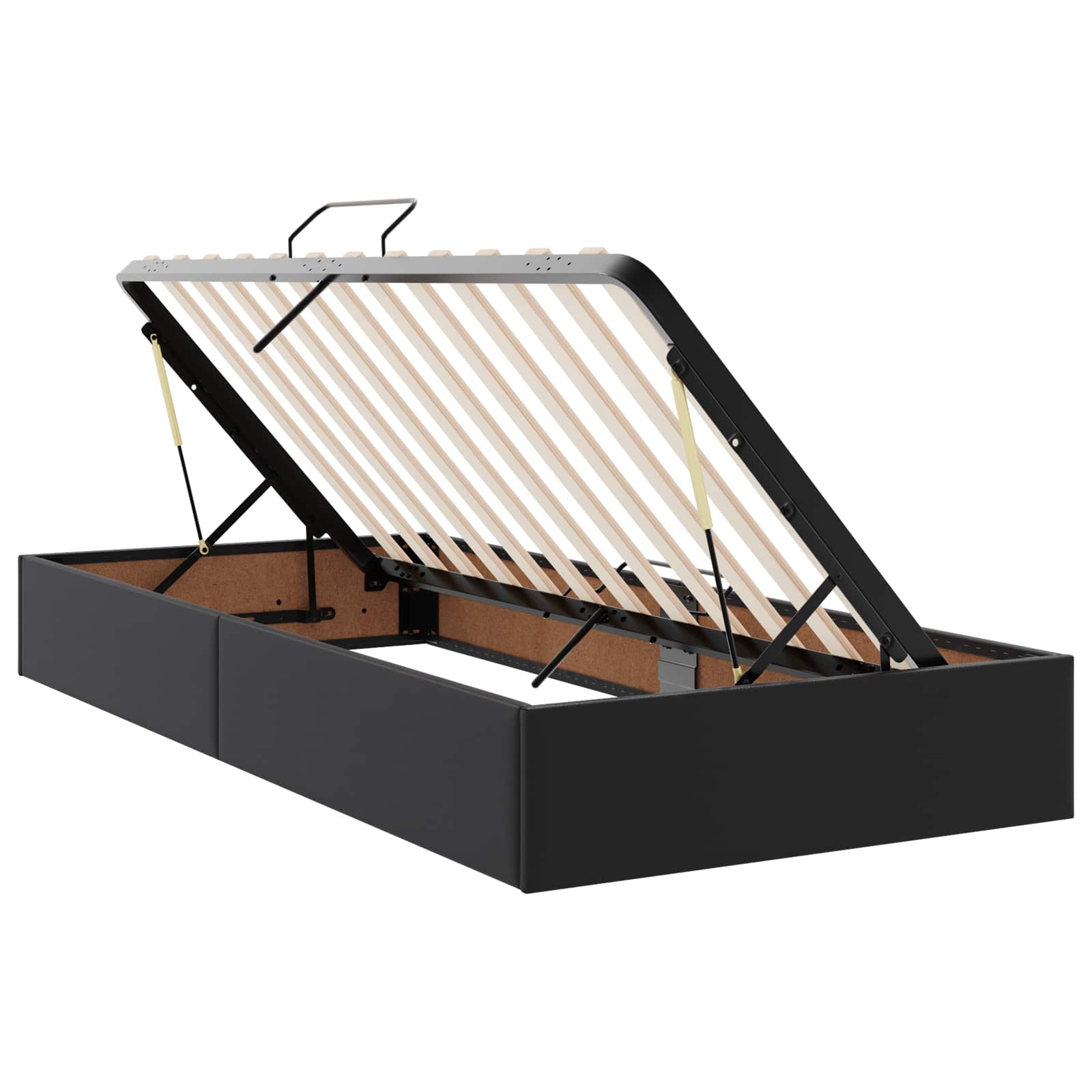 Letto ottomano Nero 90 x 200 cm Pelle Sintetica | homemem39