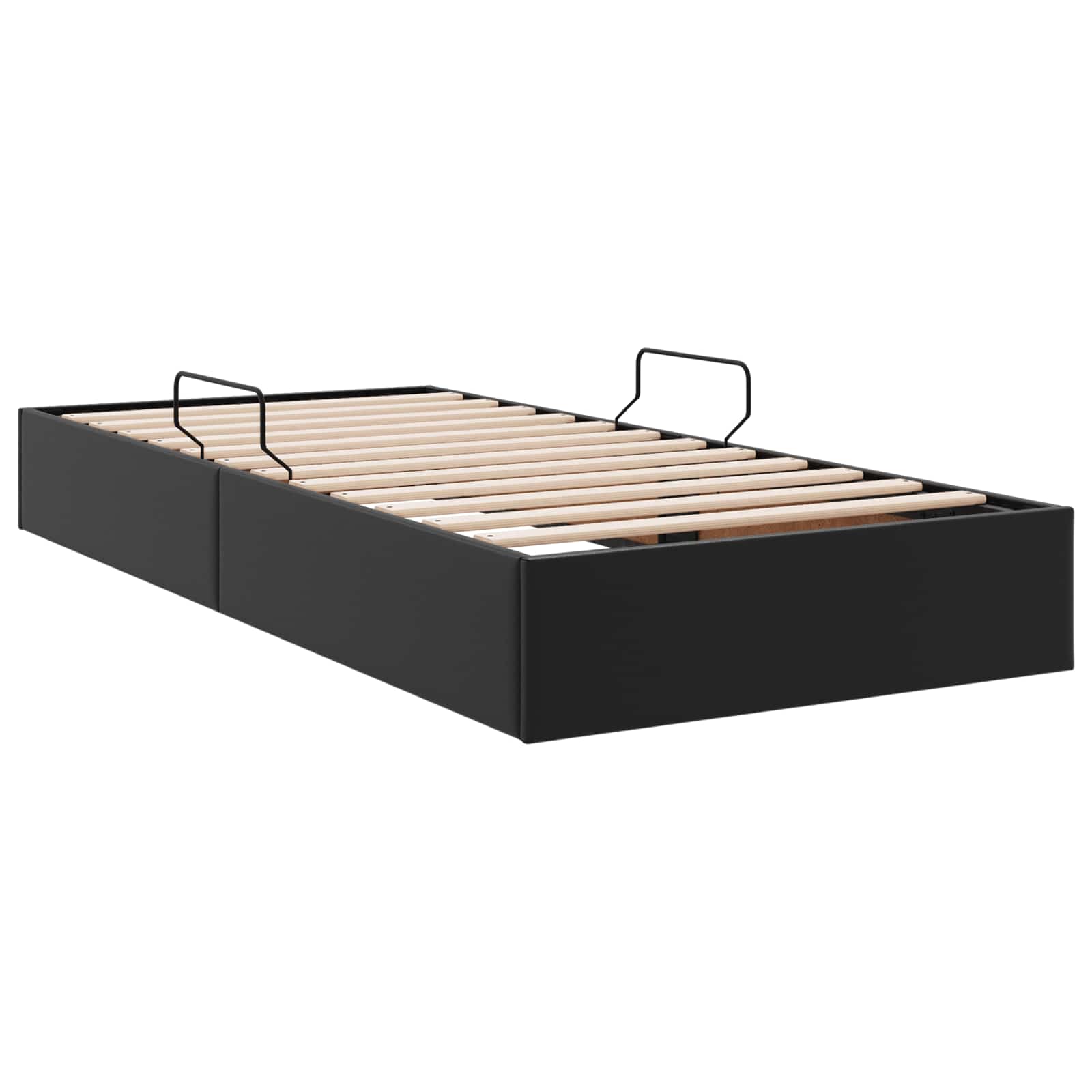 Letto ottomano Nero 90 x 200 cm Pelle Sintetica | homemem39