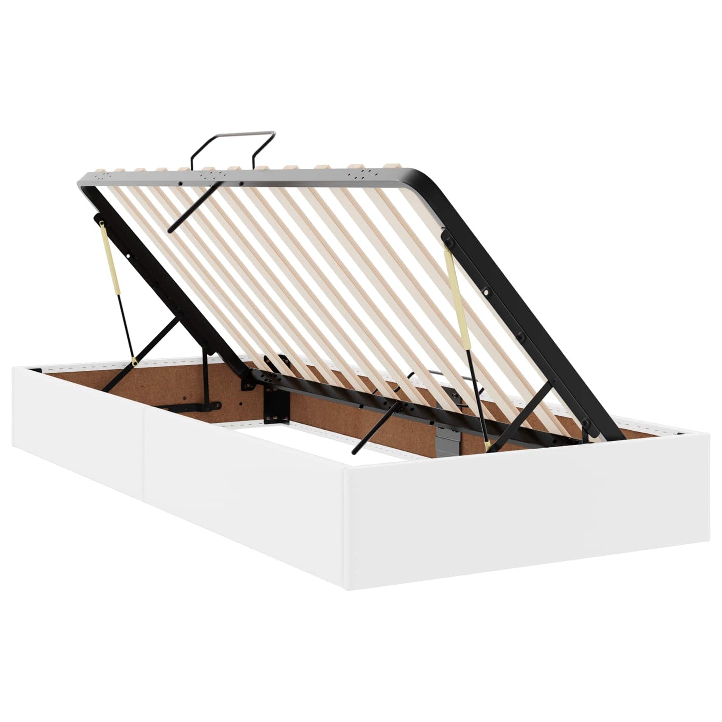 Letto ottomano Bianco Puro 100 x 200 cm Pelle Sintetica | homemem39