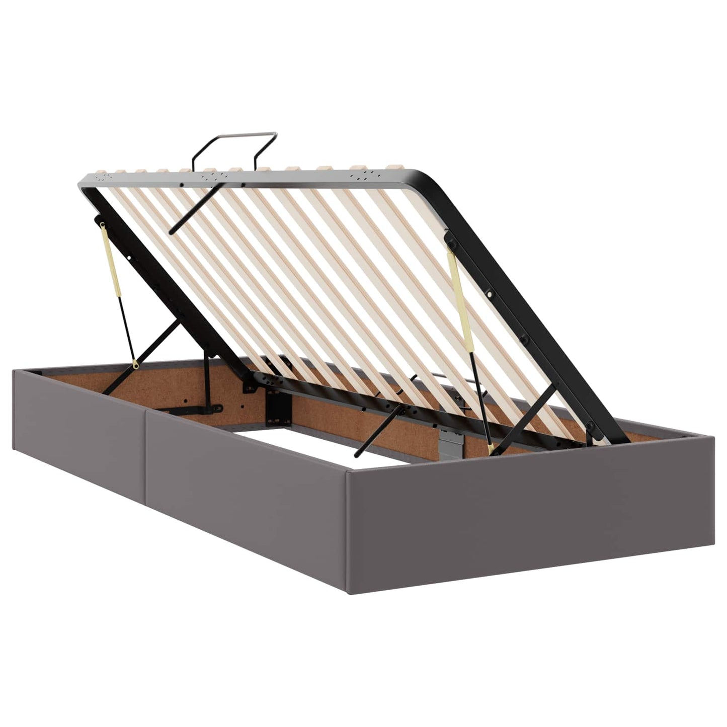 Letto ottomano Grigio 100 x 200 cm Pelle Sintetica | homemem39