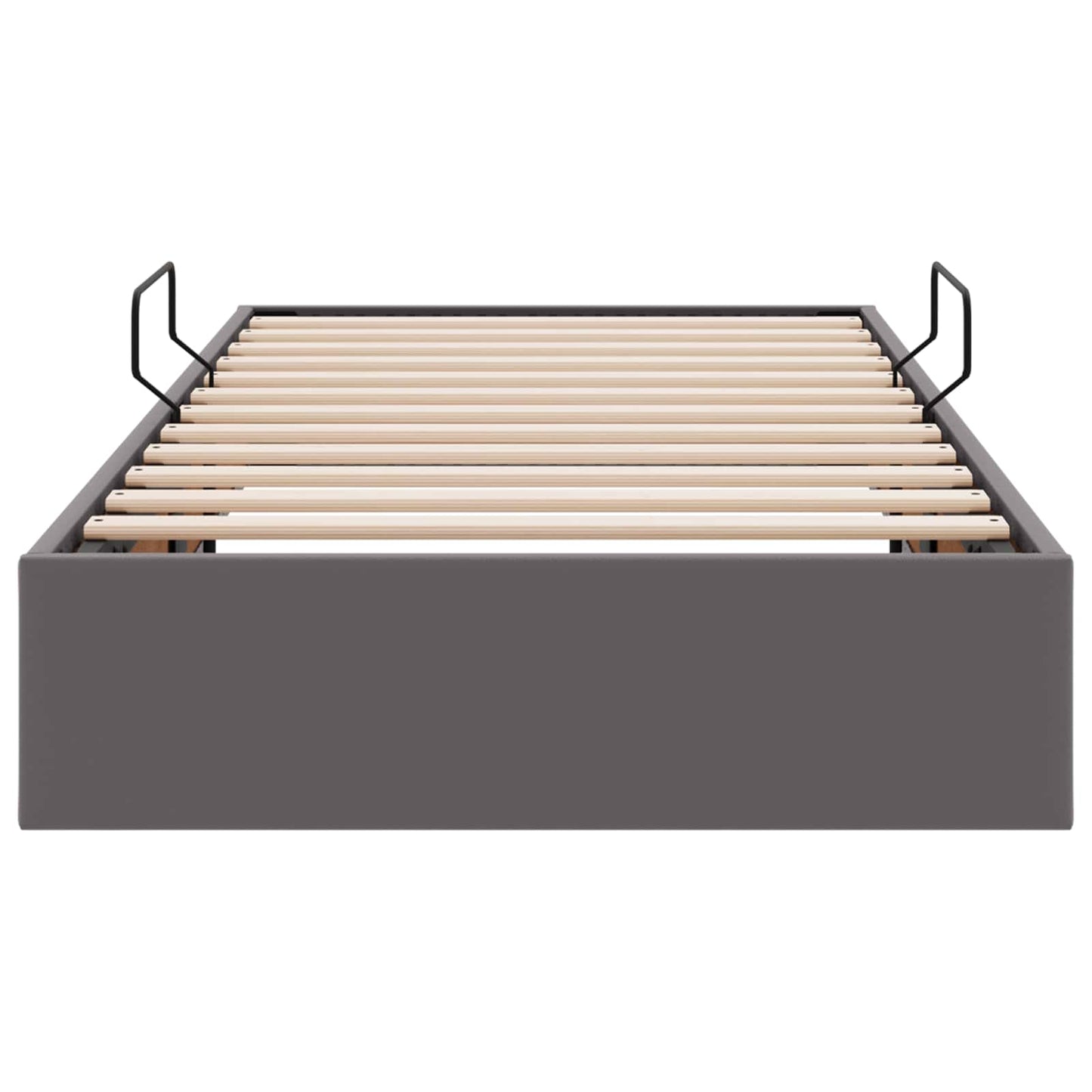 Letto ottomano Grigio 100 x 200 cm Pelle Sintetica | homemem39