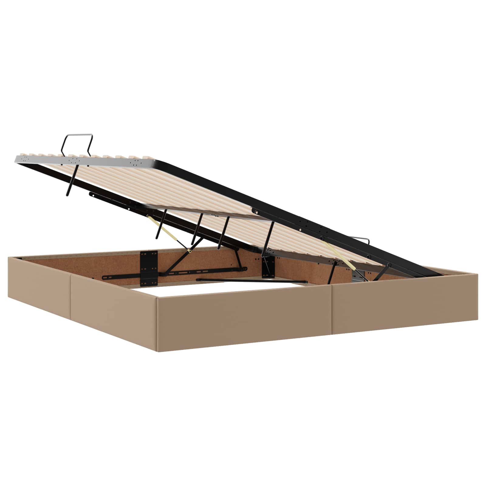 Letto ottomano Cappuccino 180 x 200 cm Pelle Sintetica | homemem39