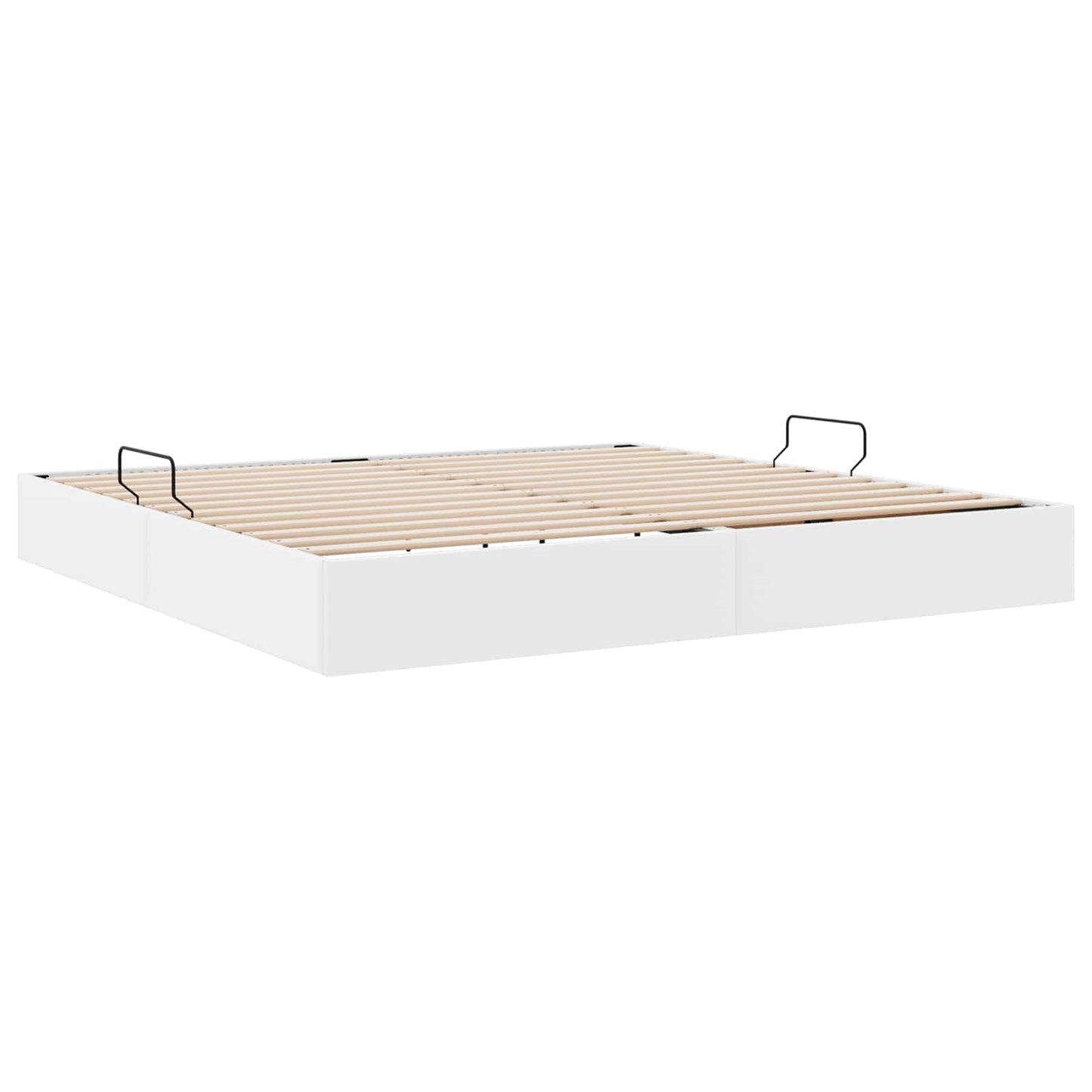 Letto ottomano Bianco Puro 200 x 200 cm Pelle Sintetica | homemem39