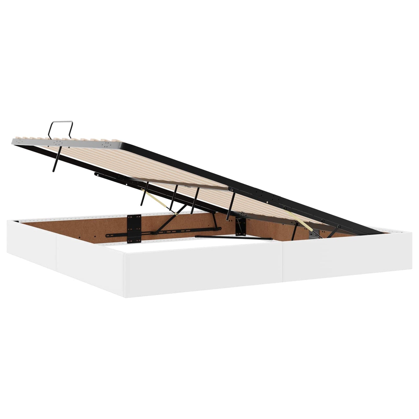 Letto ottomano Bianco Puro 200 x 200 cm Pelle Sintetica | homemem39
