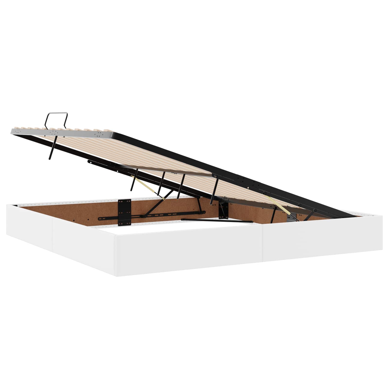 Letto ottomano Bianco Puro 200 x 200 cm Pelle Sintetica | homemem39