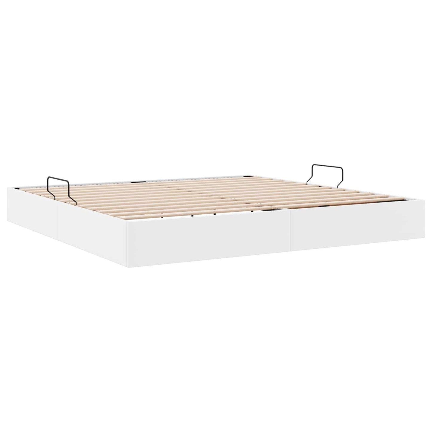 Letto ottomano Bianco Puro 200 x 200 cm Pelle Sintetica | homemem39