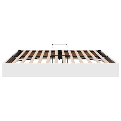 Letto ottomano Bianco Puro 200 x 200 cm Pelle Sintetica | homemem39