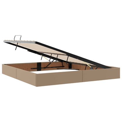 Letto ottomano Cappuccino 200 x 200 cm Pelle Sintetica | homemem39