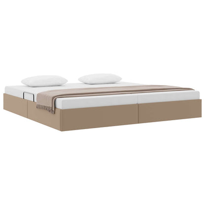 Letto ottomano Cappuccino 200 x 200 cm Pelle Sintetica | homemem39