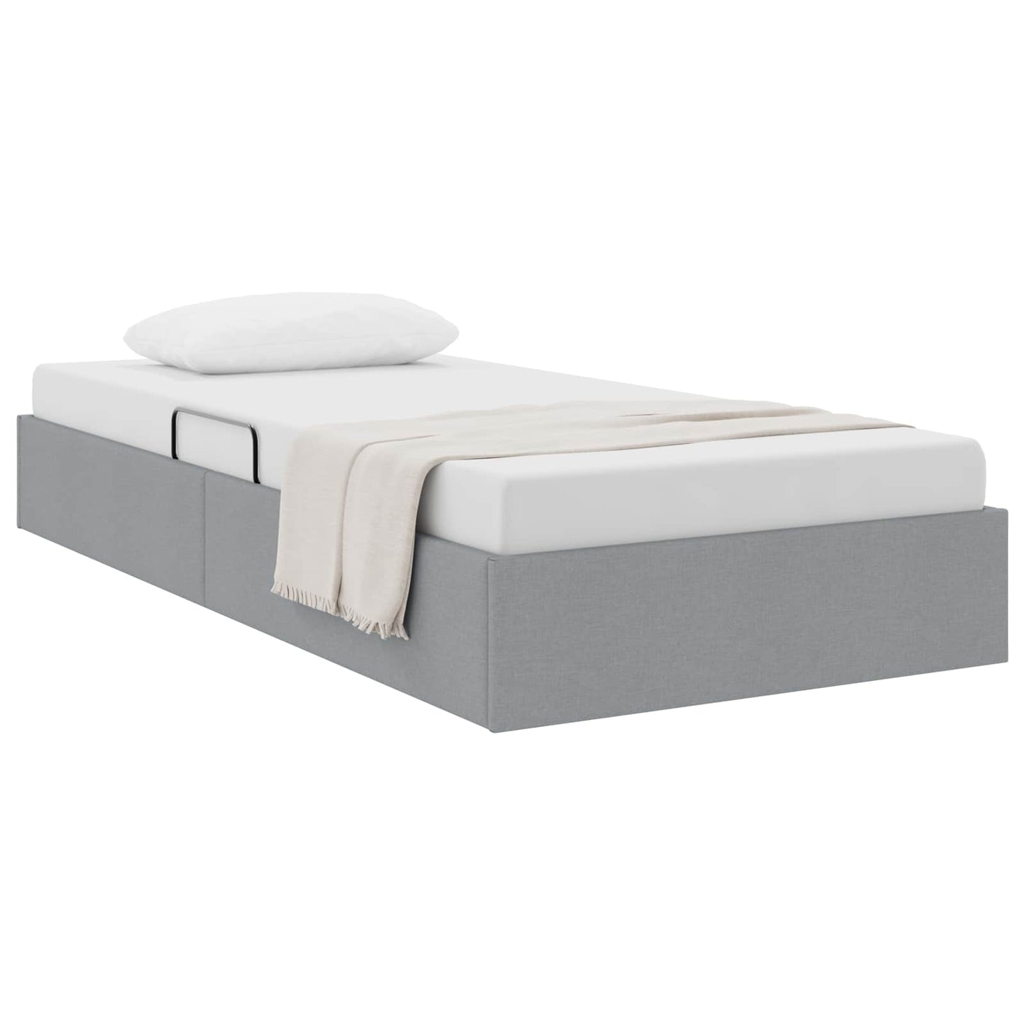 Letto ottomano Grigio chiaro 90 x 190 cm Tessuto | homemem39