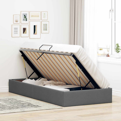 Letto ottomano Grigio scuro 90 x 190 cm Tessuto | homemem39