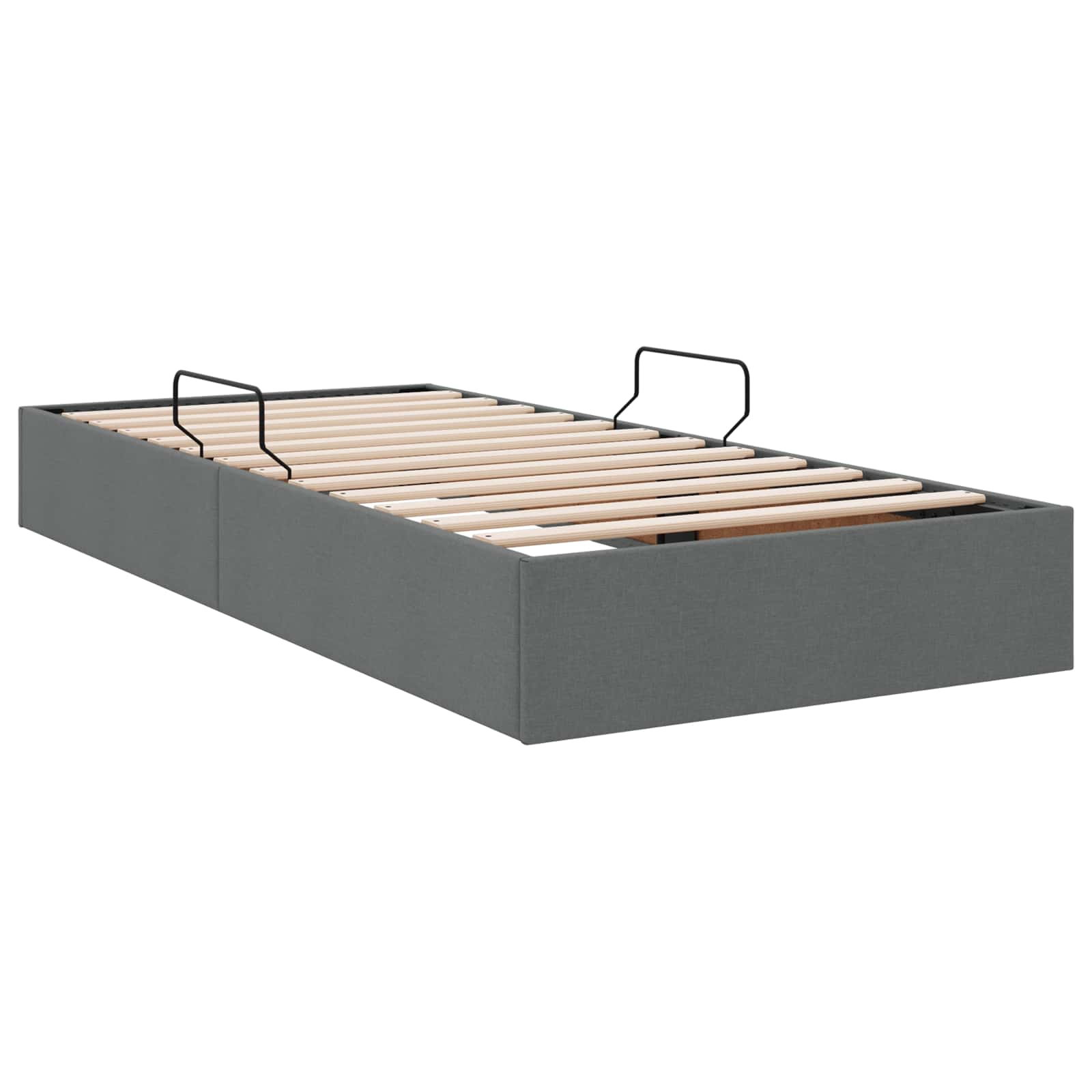 Letto ottomano Grigio scuro 90 x 190 cm Tessuto | homemem39