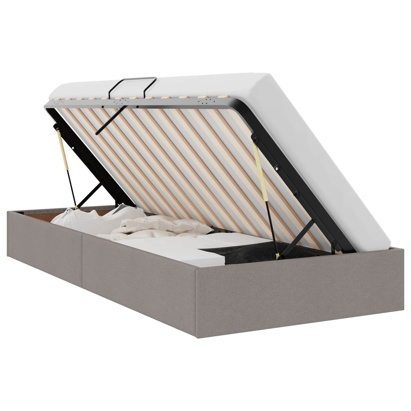 Letto ottomano con archiviazione Talpa 90 x 190 cm Tessuto | homemem39