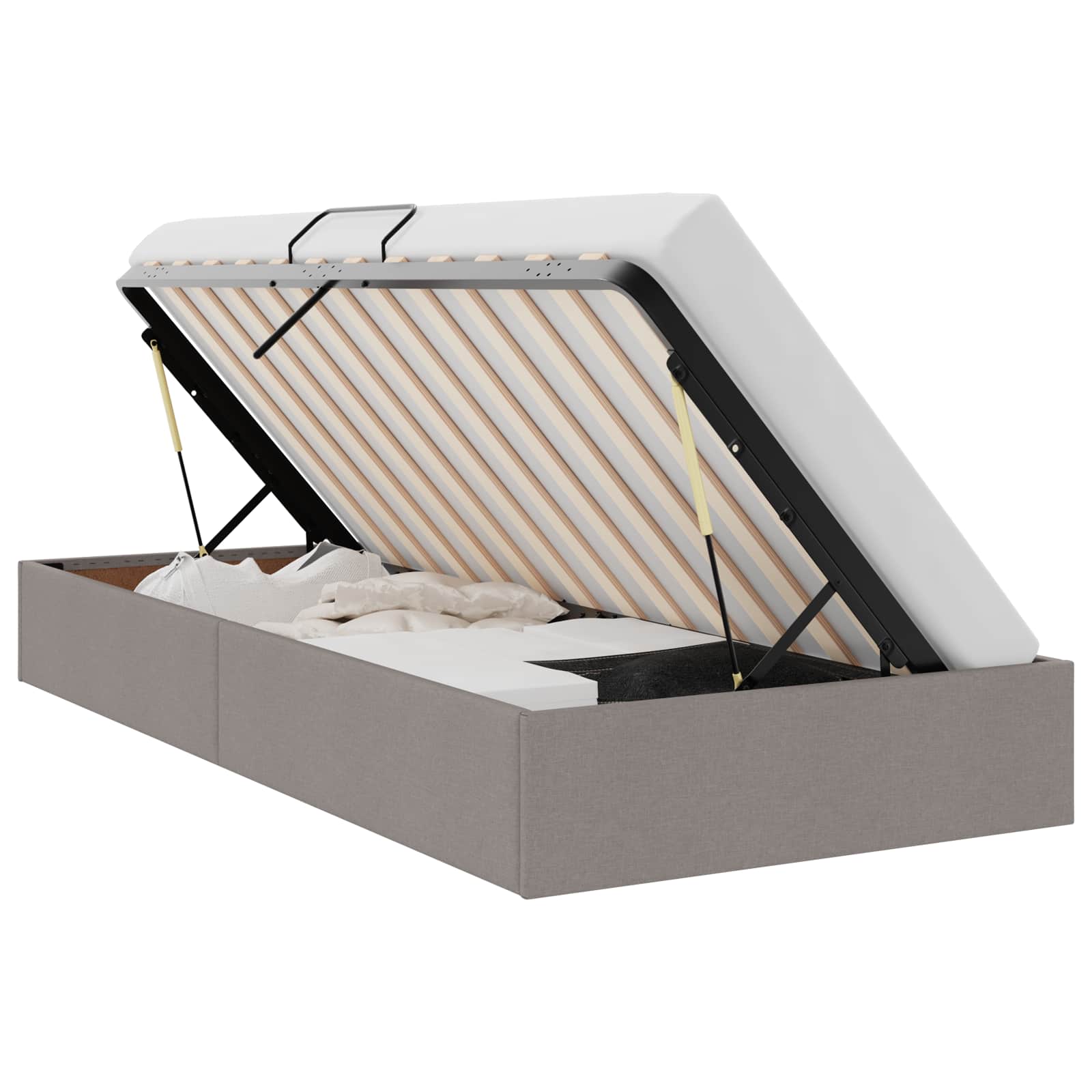 Letto ottomano con archiviazione Talpa 90 x 190 cm Tessuto | homemem39