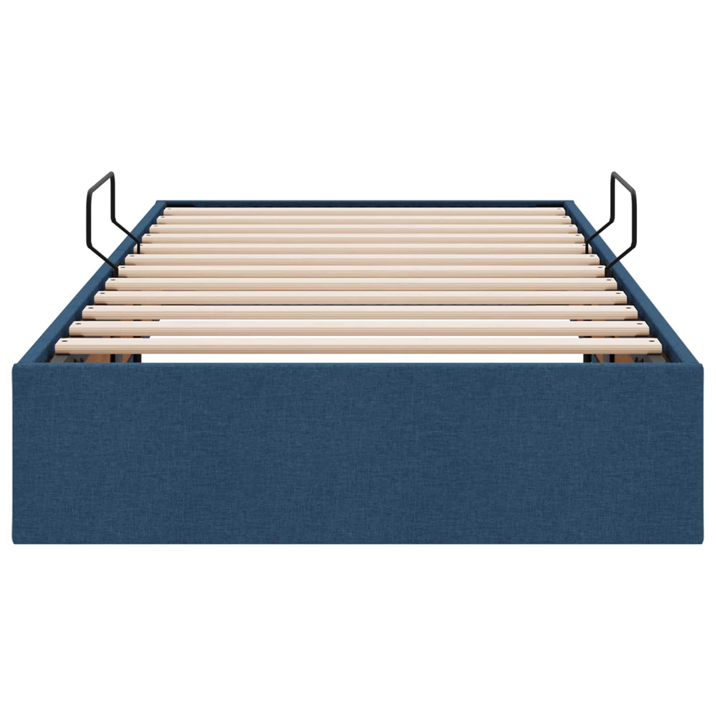 Letto ottomano con archiviazione Blu 90 x 190 cm Tessuto | homemem39