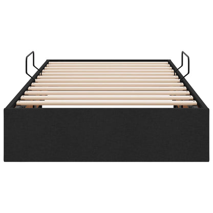 Letto ottomano con archiviazione Nero 90 x 200 cm Tessuto | homemem39