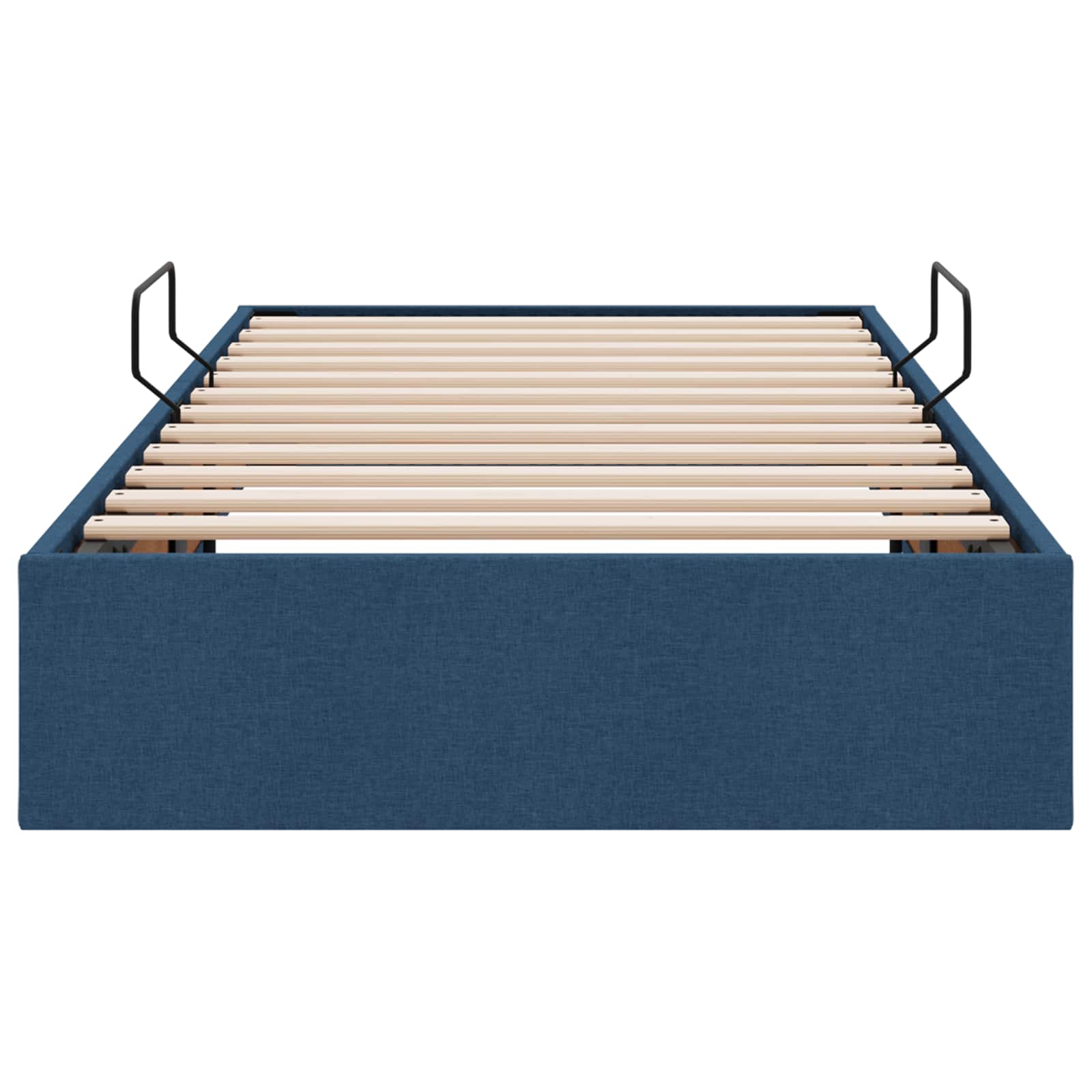 Letto ottomano con archiviazione Blu 90 x 200 cm Tessuto | homemem39