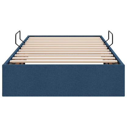 Letto ottomano con archiviazione Blu 90 x 200 cm Tessuto | homemem39