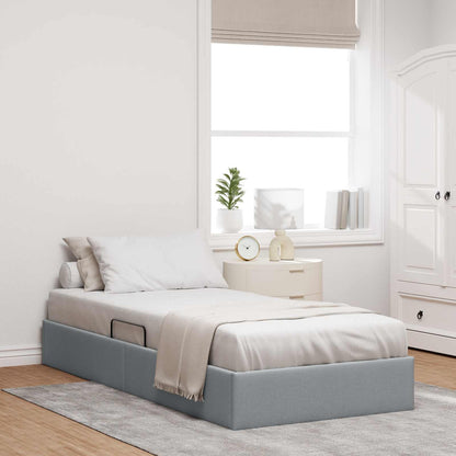 Letto ottomano Grigio chiaro 100 x 200 cm Tessuto | homemem39