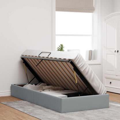 Letto ottomano Grigio chiaro 100 x 200 cm Tessuto | homemem39