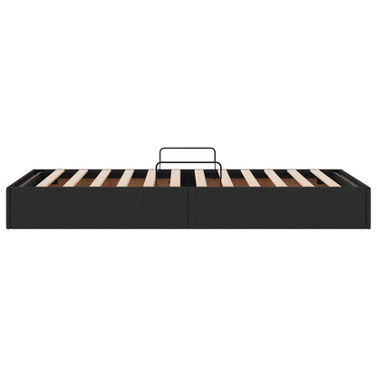 Letto ottomano con archiviazione Nero 100 x 200 cm Tessuto | homemem39