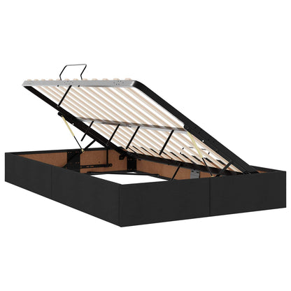 Letto ottomano con archiviazione Nero 120 x 200 cm Tessuto | homemem39
