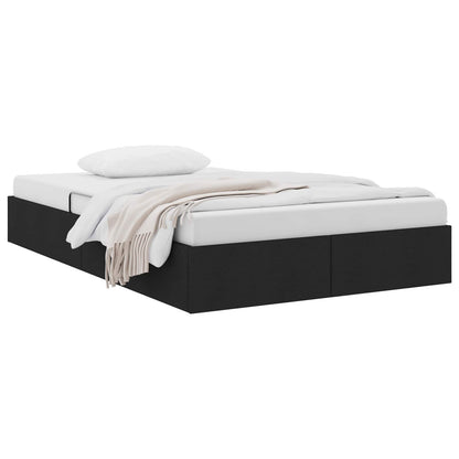 Letto ottomano con archiviazione Nero 120 x 200 cm Tessuto | homemem39
