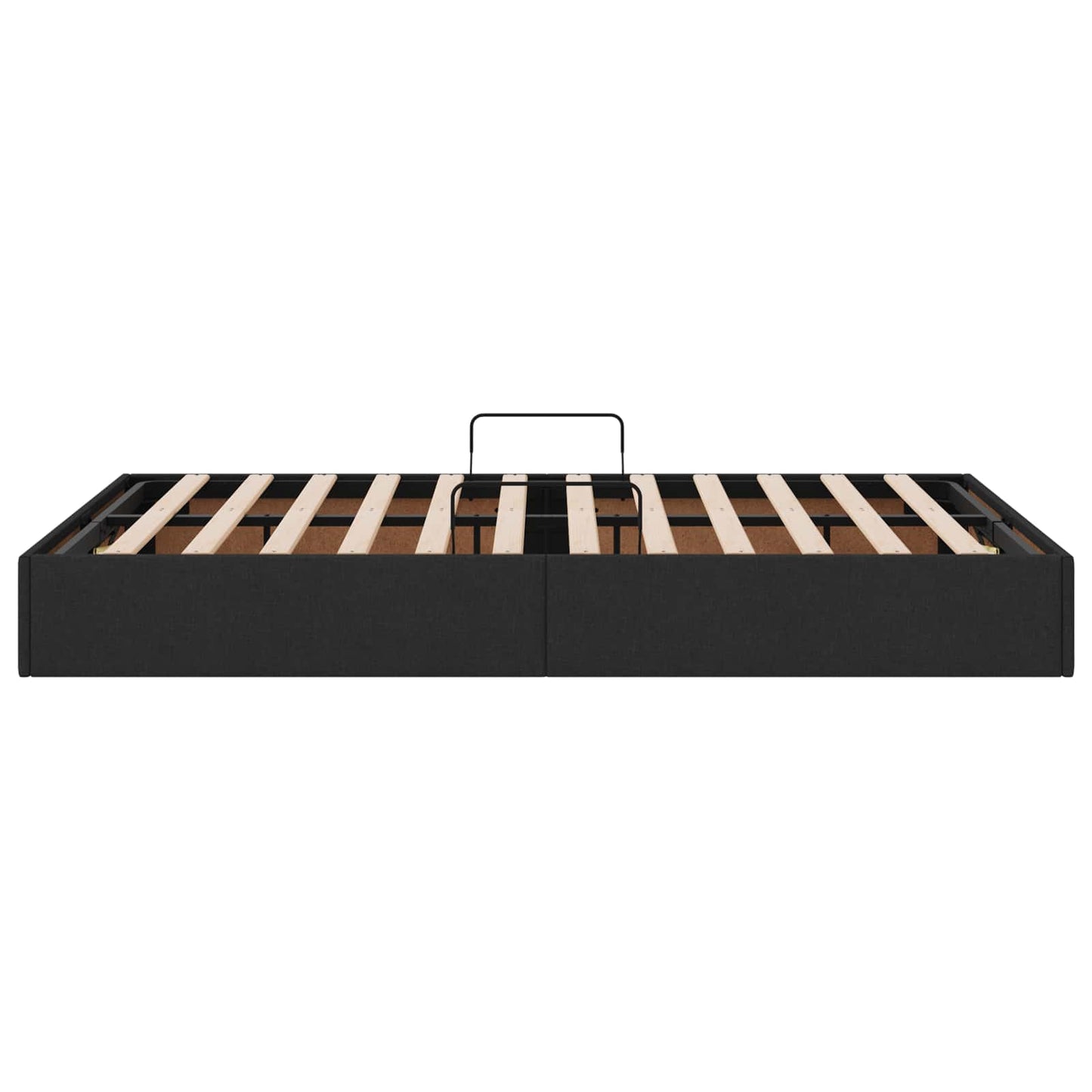 Letto ottomano con archiviazione Nero 120 x 200 cm Tessuto | homemem39