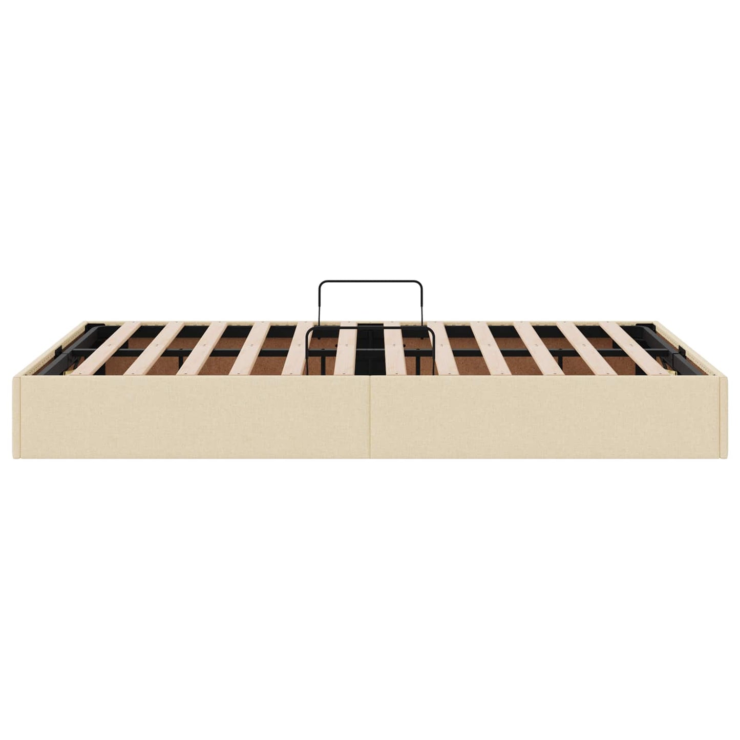 Letto ottomano con archiviazione Crema 120 x 200 cm Tessuto | homemem39
