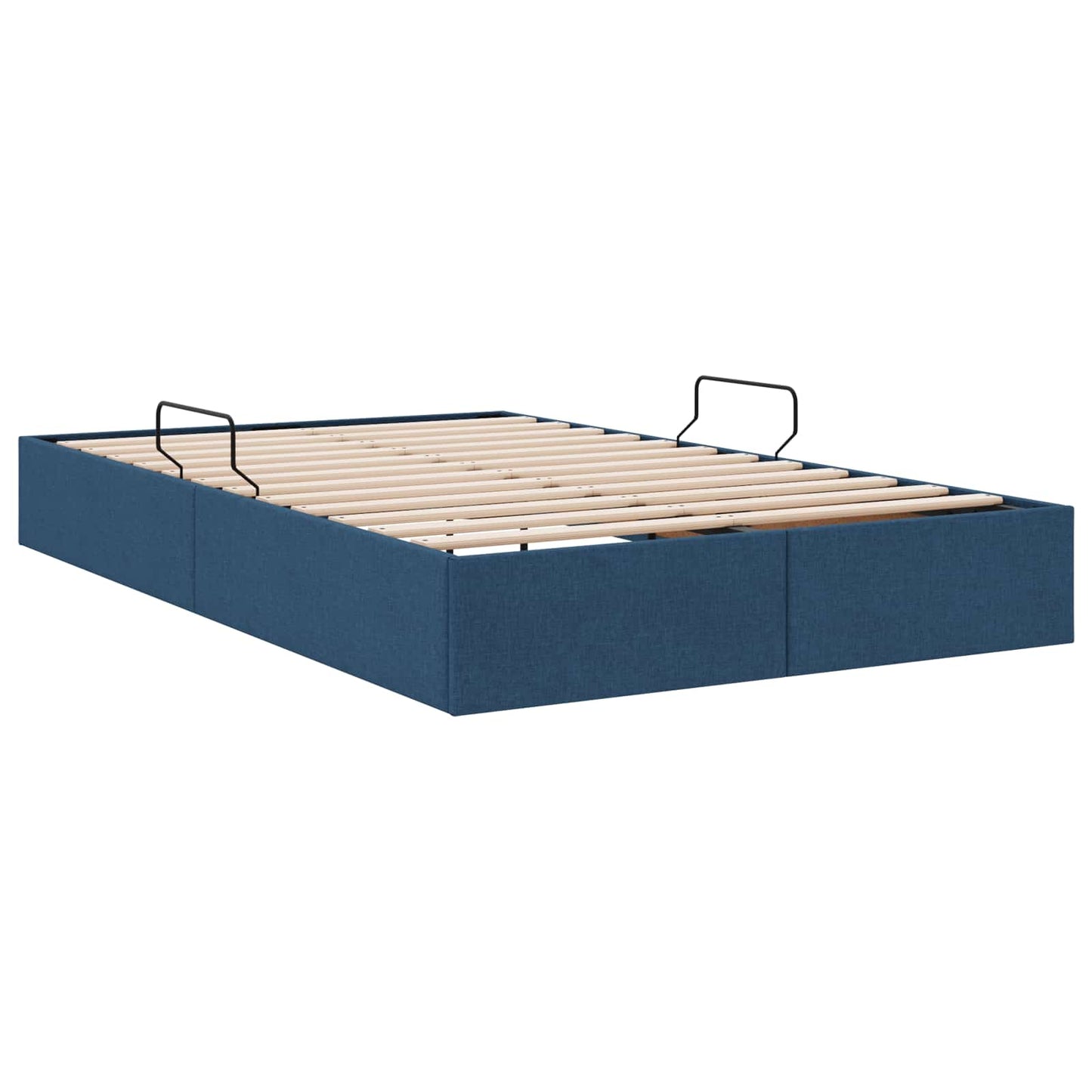 Letto ottomano con archiviazione Blu 120 x 200 cm Tessuto | homemem39