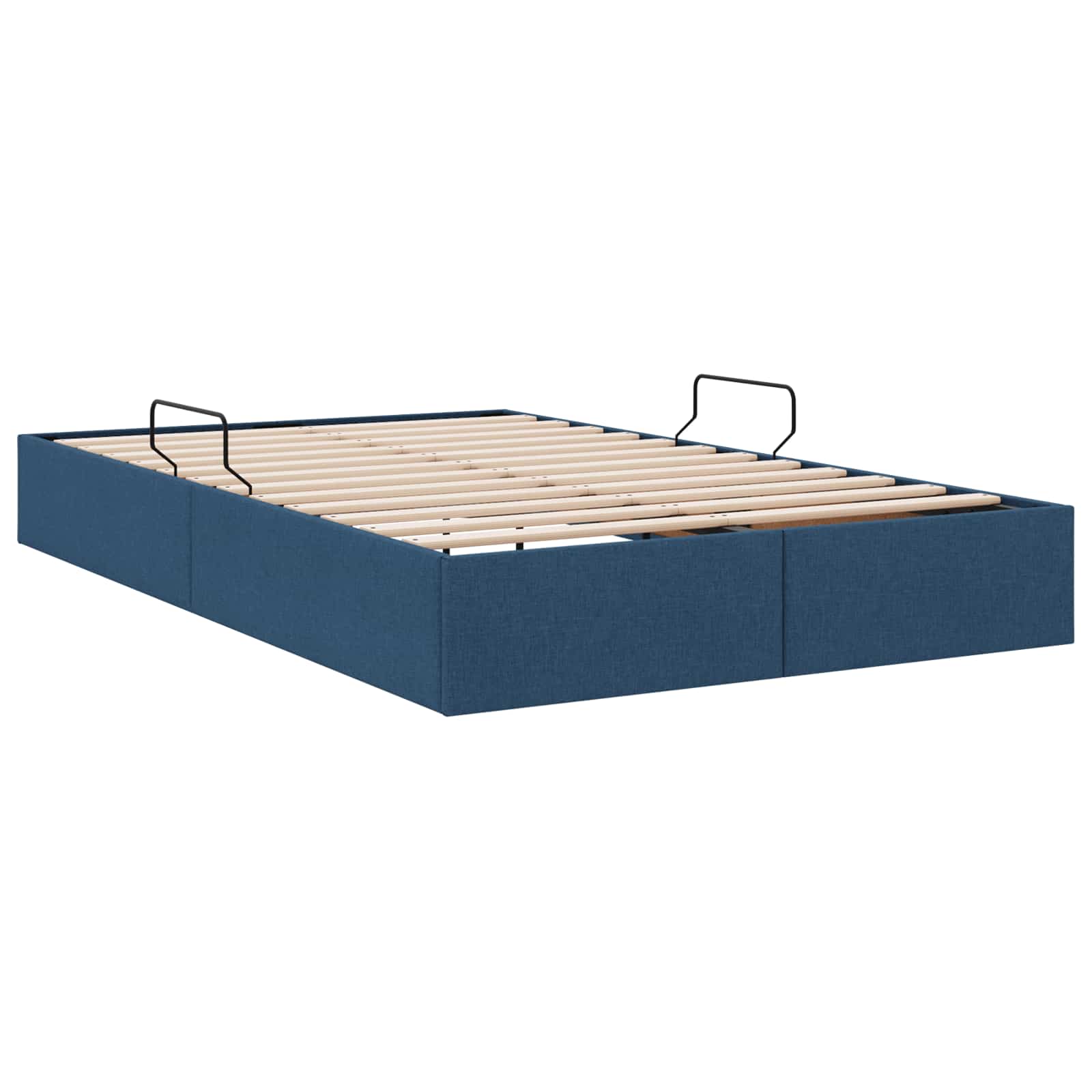 Letto ottomano con archiviazione Blu 120 x 200 cm Tessuto | homemem39