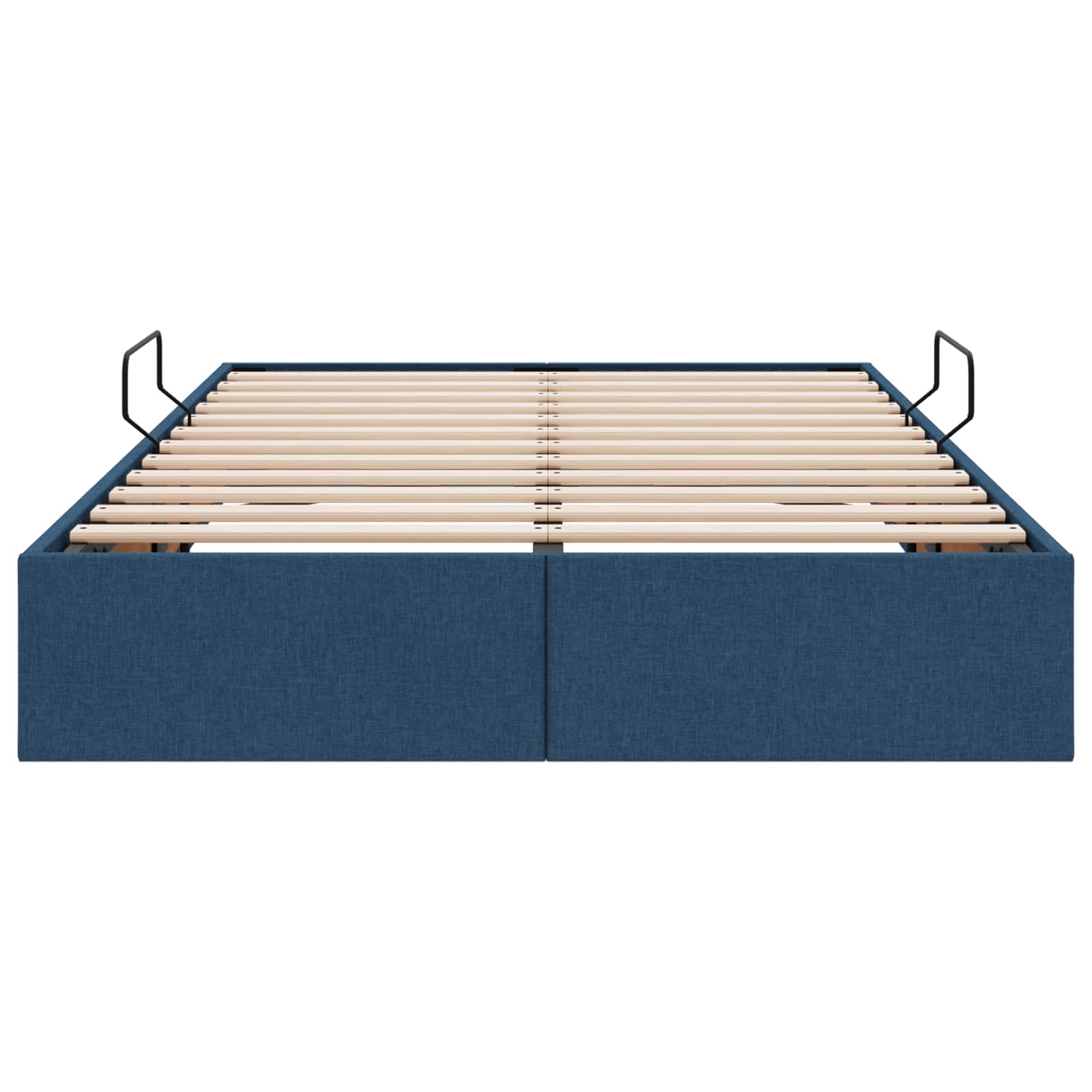 Letto ottomano con archiviazione Blu 120 x 200 cm Tessuto | homemem39