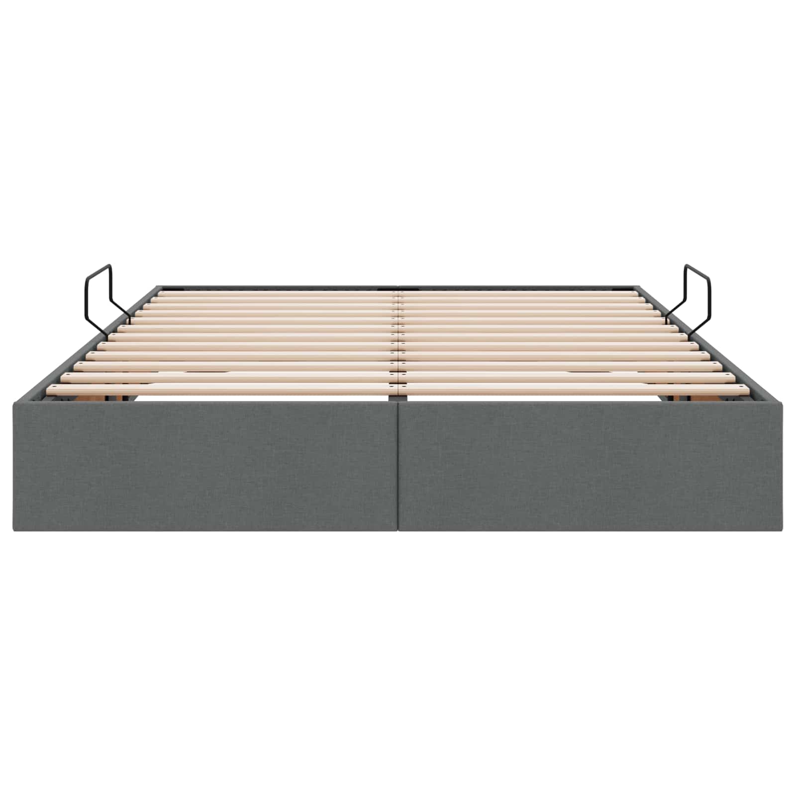 Letto ottomano Grigio scuro 140 x 190 cm Tessuto | homemem39