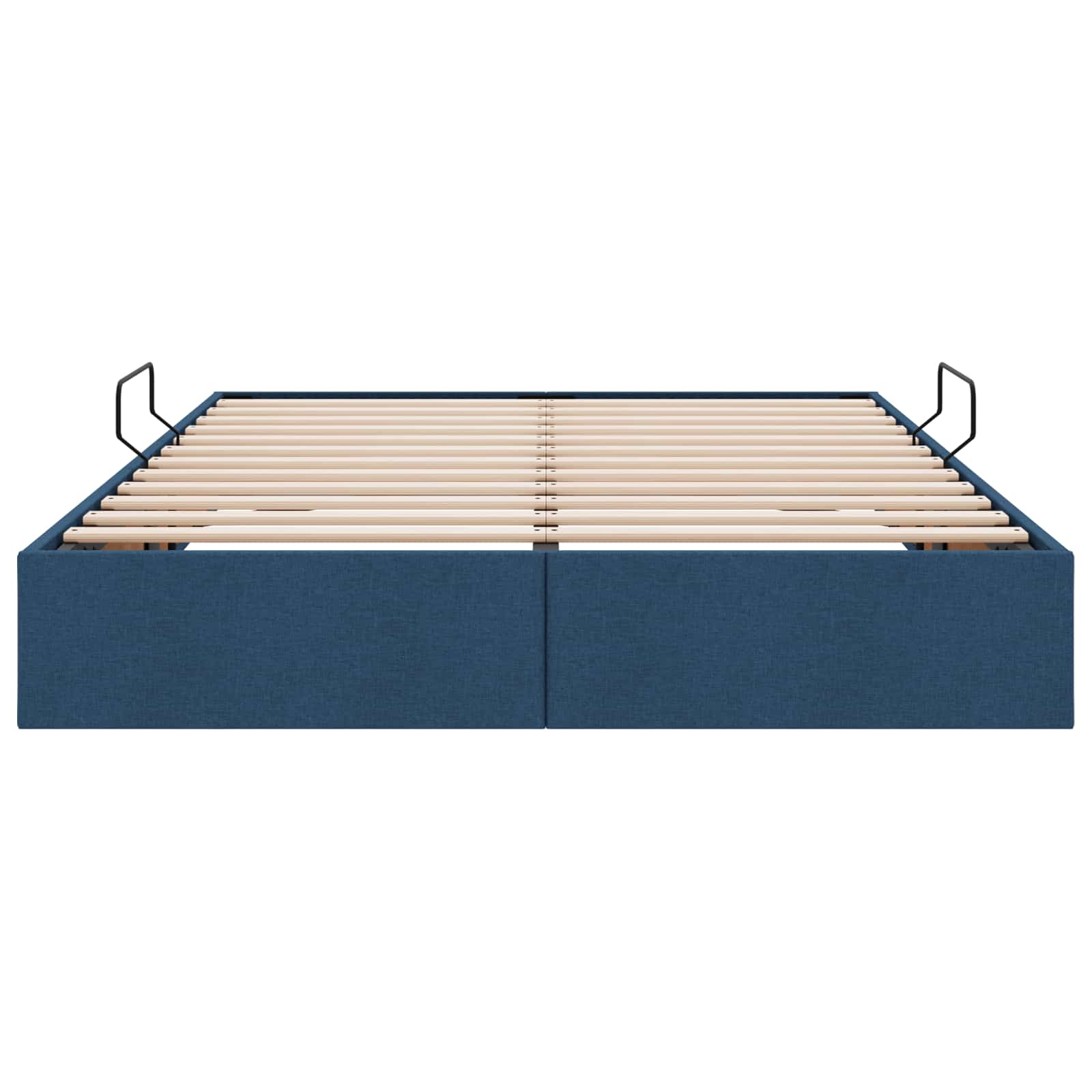 Letto ottomano con archiviazione Blu 140 x 190 cm Tessuto | homemem39