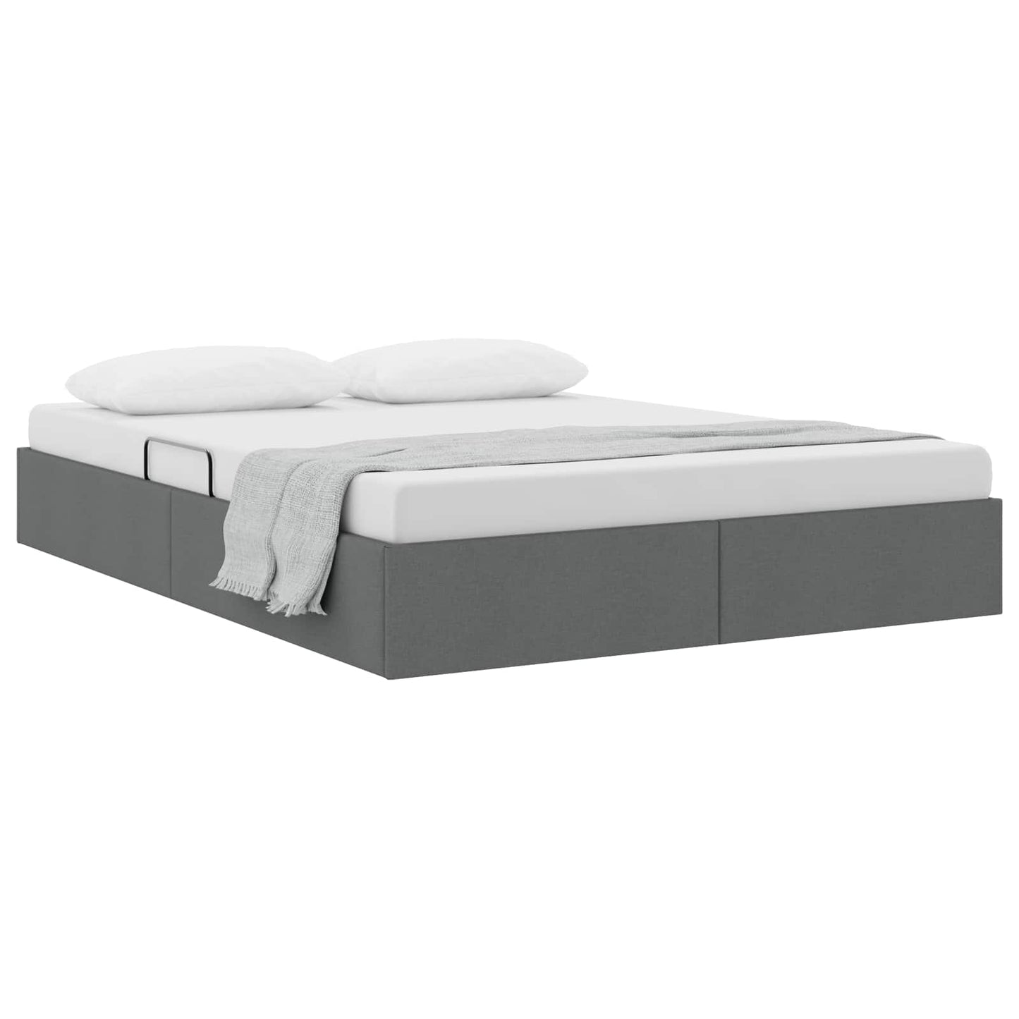 Letto ottomano Grigio scuro 140 x 200 cm Tessuto | homemem39