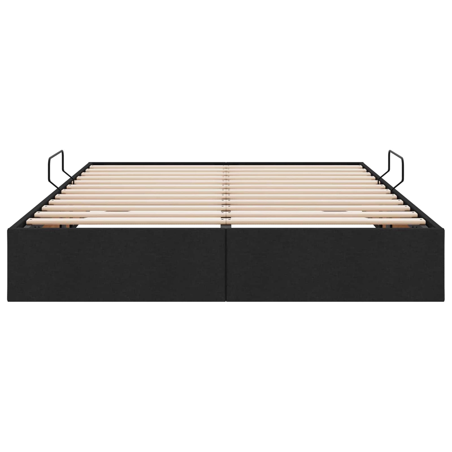 Letto ottomano con archiviazione Nero 140 x 200 cm Tessuto | homemem39