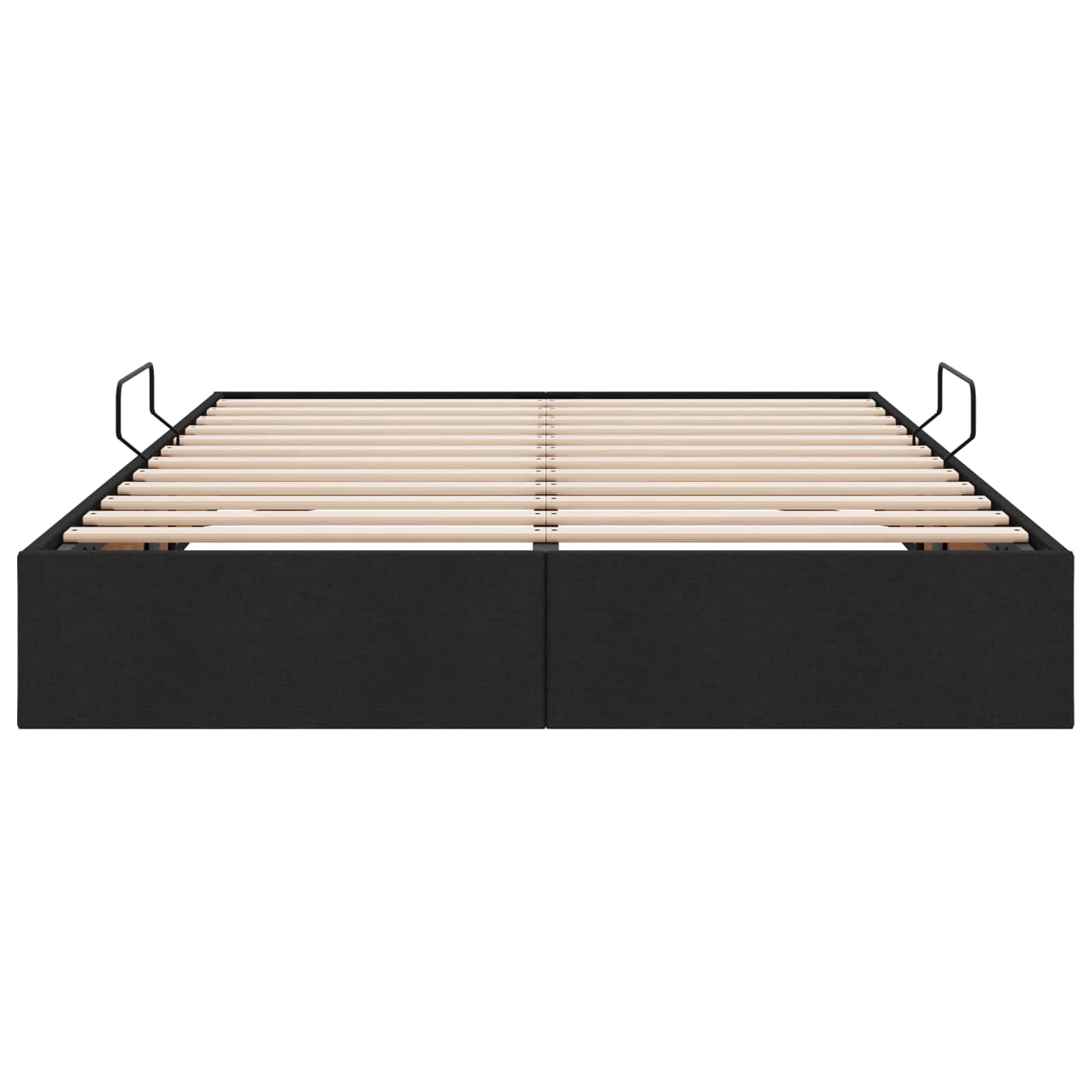 Letto ottomano con archiviazione Nero 140 x 200 cm Tessuto | homemem39