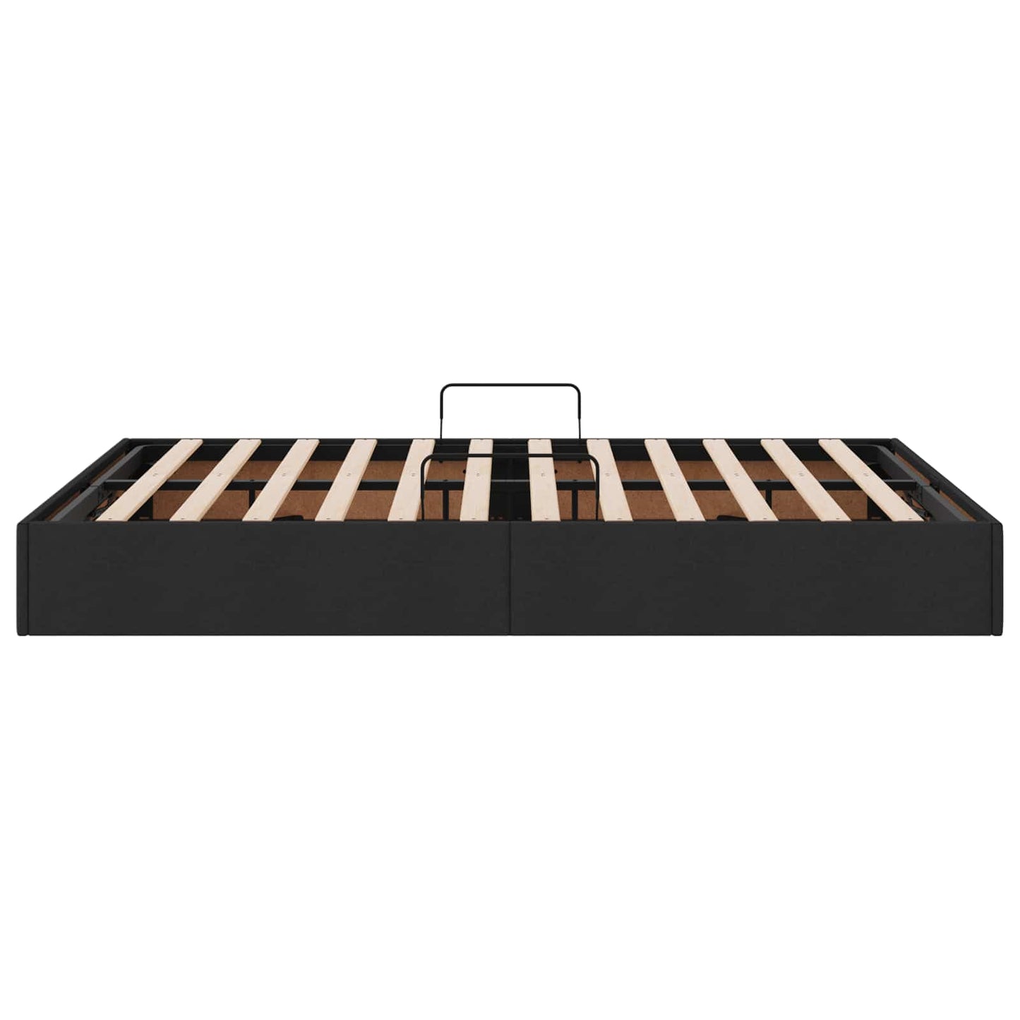 Letto ottomano con archiviazione Nero 140 x 200 cm Tessuto | homemem39