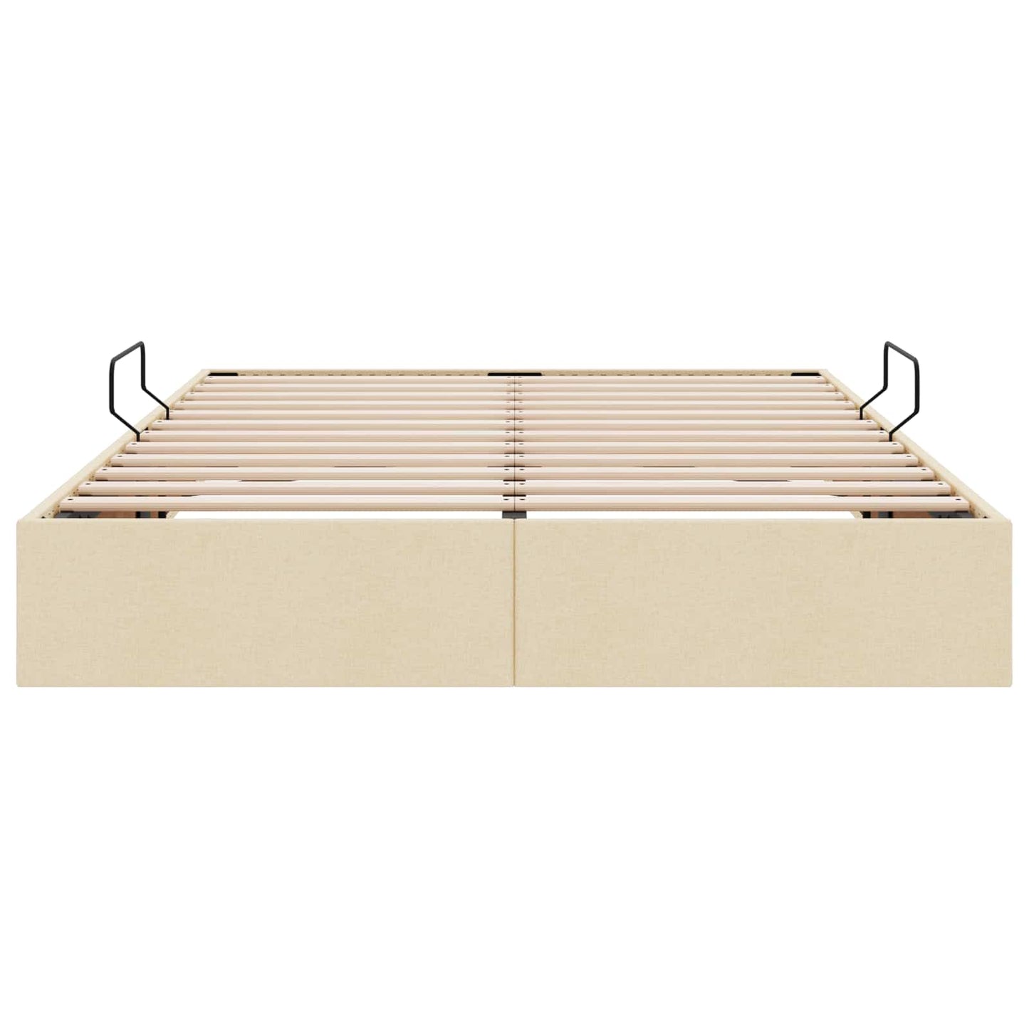 Letto ottomano con archiviazione Crema 140 x 200 cm Tessuto | homemem39